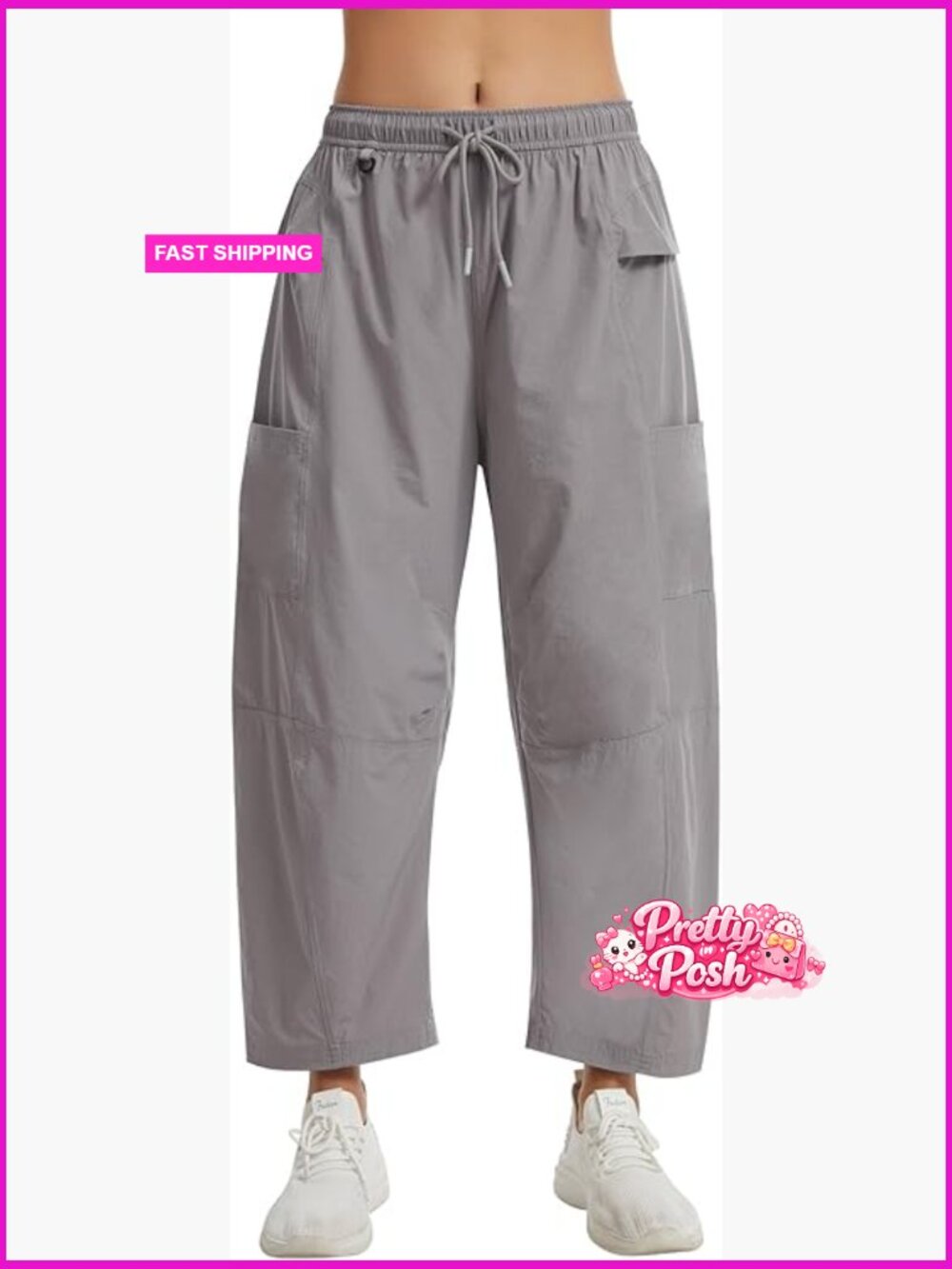 Barrel Leg Cargo Hiking Pants Water Resistant Upf 50+ Quick Dry
